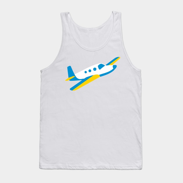 Private Airplane Flying Emoticon Tank Top by AnotherOne
